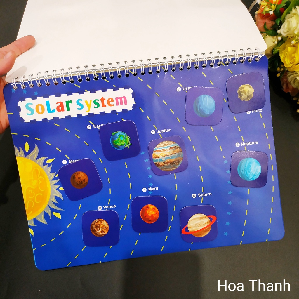 Học liệu Thế giới xung quanh MY FIRST BUSY BOOK , học liệu Montessori, từ vựng tiếng anh