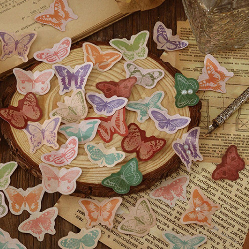 Lloyd Nhãn Dán Trang Trí Sổ Tay Hình Bướm Màu Đỏ Dùng Làm Quà Tặng Trường Học