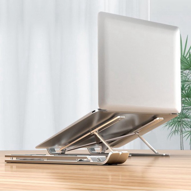 Giá Đỡ Laptop Kim Loại [Freeship] Giá Kê Hợp Kim Nhôm Giúp Tản Nhiệt Chỉnh Độ Cao Cho Laptop, Macbook, Surface