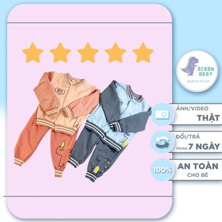 Bộ quần áo cho bé chất liệu nỉ da cá thời trang bé trai bé gái từ 1 tuổi đến 5 tuổi. Bibon baby