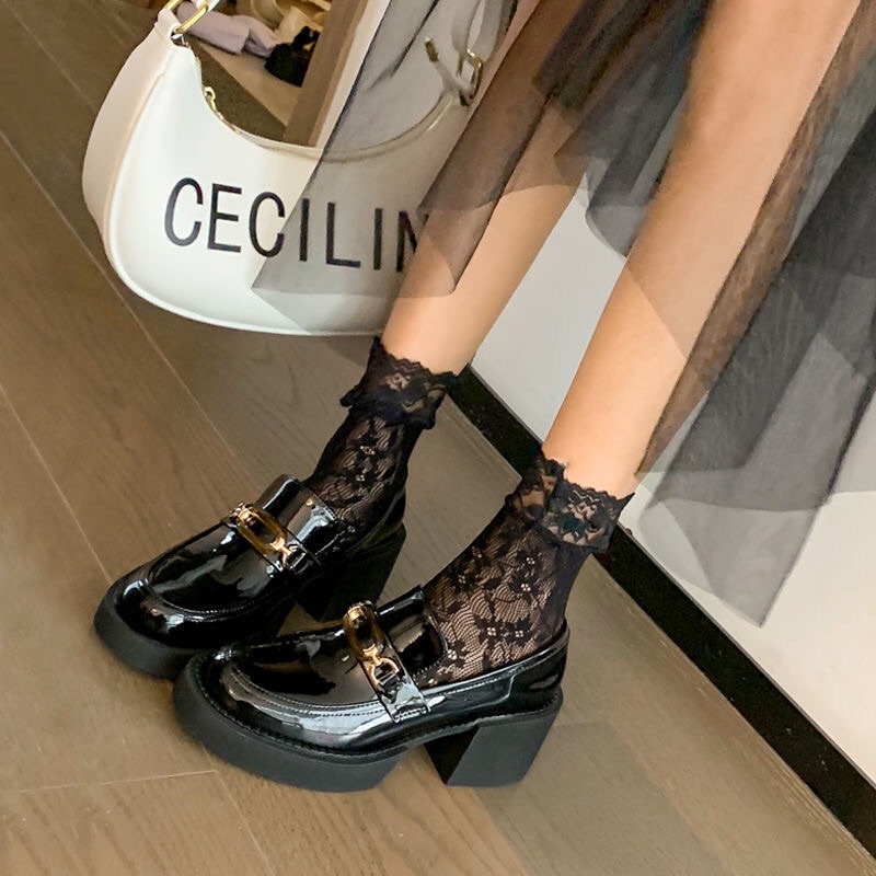 [ORDER 7-15ngày] Giày Oxford Lolita nữ cao gót 5CM phong cách thời trang trẻ cá tính MIX XÍCH