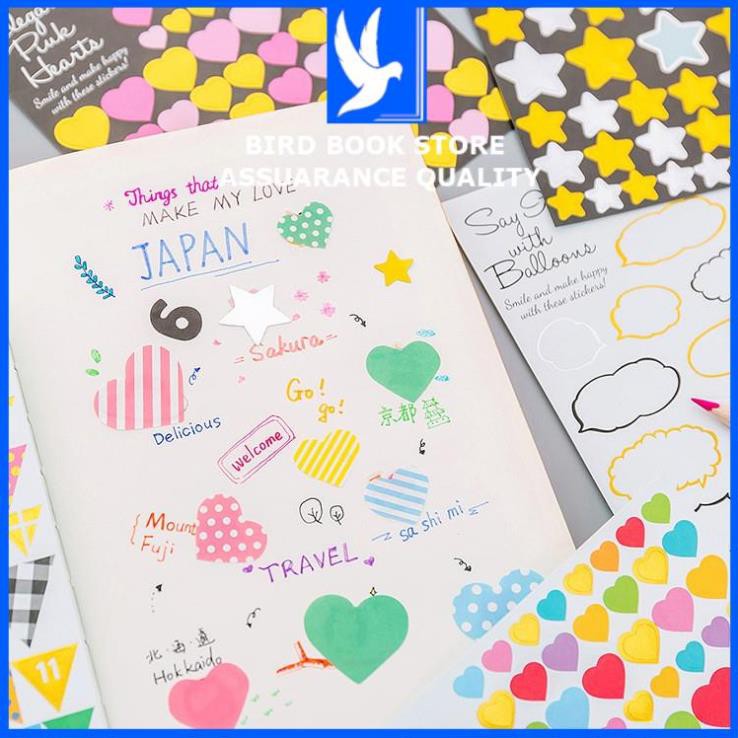 Sticker dán trang trí nhật ký, sổ vở, sinh nhật 💕𝑭𝒓𝒆𝒆𝒔𝒉𝒊𝒑💕 Birdbook
