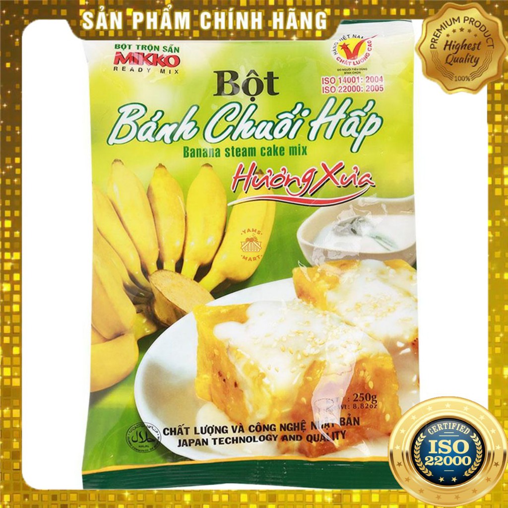 [ Yams Mart ] Bột Bánh Chuối Hấp Mikko Gói 250G