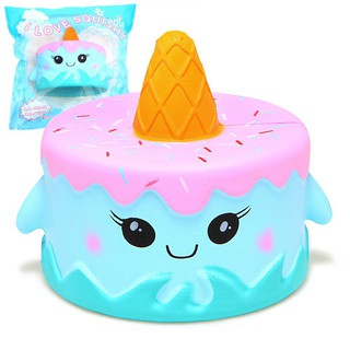 Squishy bánh kem 1 sừng xanh ytiện dụng