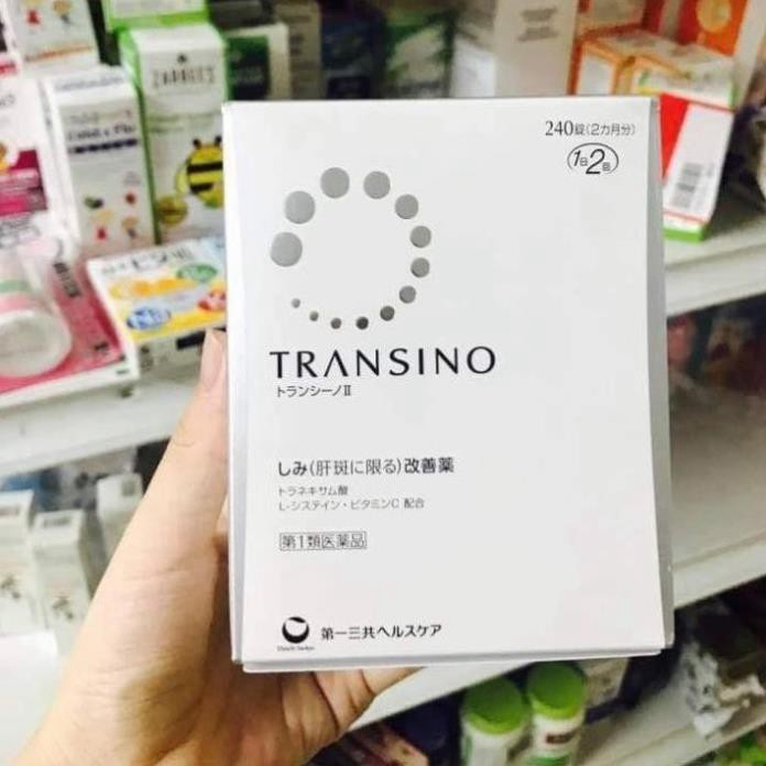 Viên Uống mờ_Nám, Trắng_Da Transino 240 Viên Nhật Bản - HÀNG CHÍNH HÃNG BAO CHUẨN