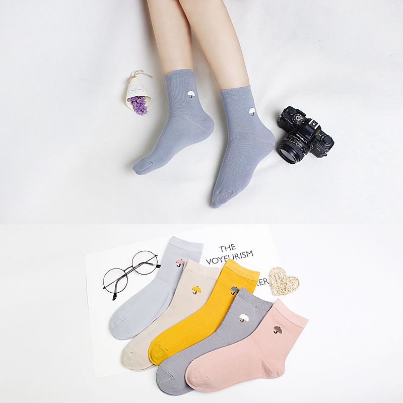 Tất Vớ Cotton In Họa Tiết Hoạt Hình Phong Cách Hàn Quốc Xinh Xắn