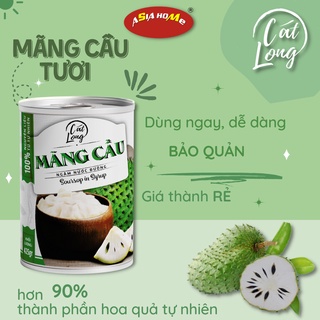 Mãng Cầu Ngâm Nước Đường/Mãng Cầu Đóng Hộp CÁT LONG lon 425g THƠM NGON TIỆN LỢI