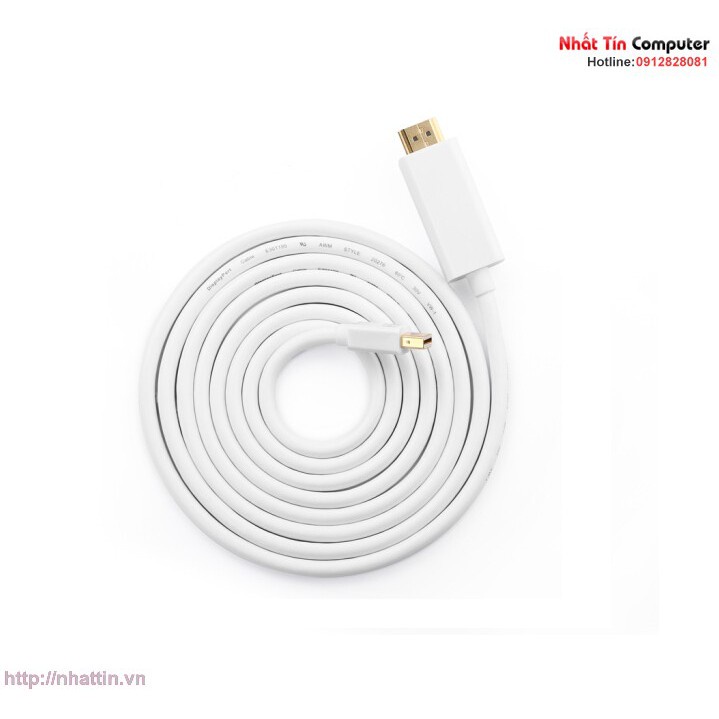 Cáp Mini DisplayPort to HDMI dài 1.5M độ phân giải 4K Ugreen 20849 Chính Hãng