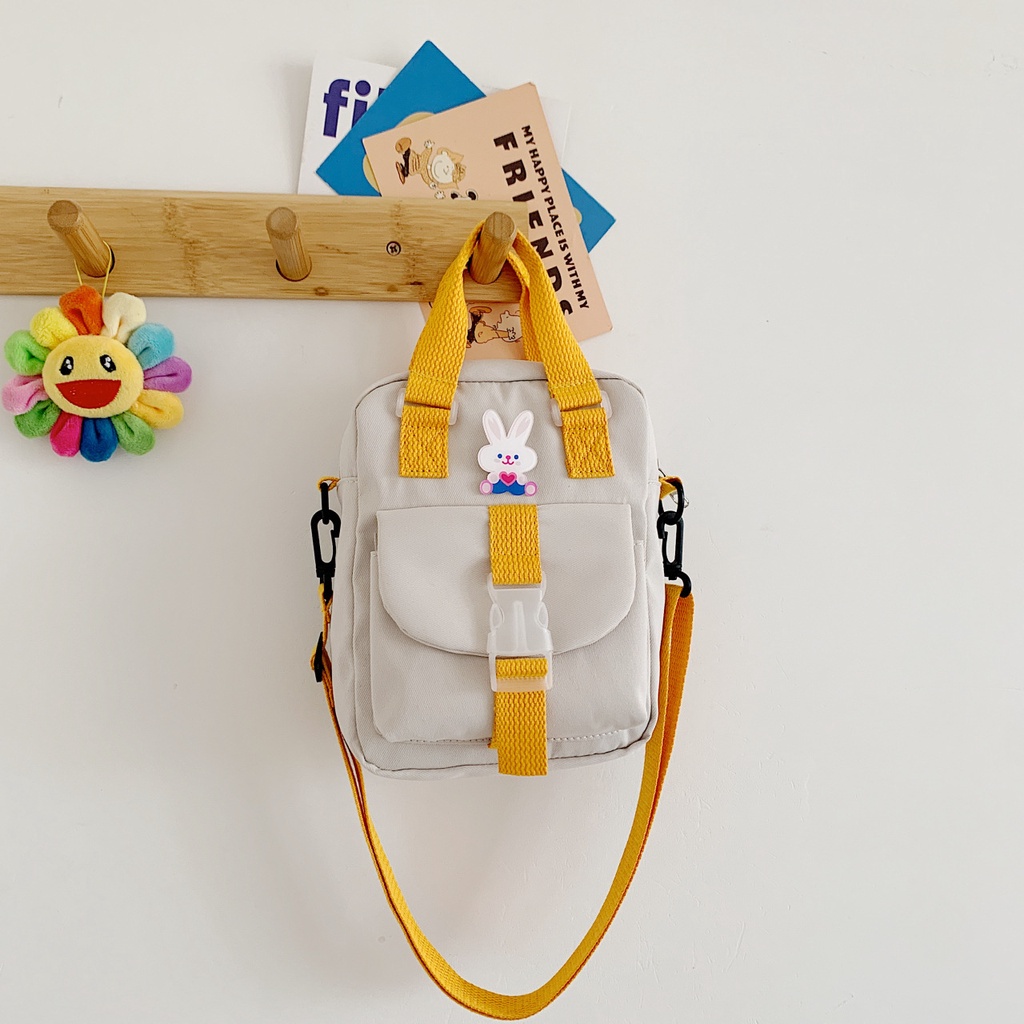 Túi Đeo Chéo Vải Canvas Mềm Kiểu Vuông Nhỏ Gọn Thời Trang Cho Nữ