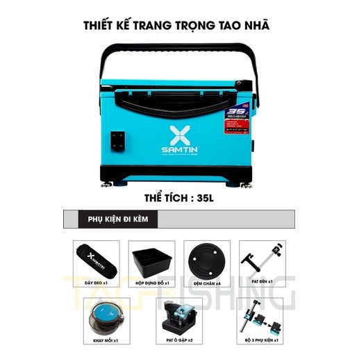 Thùng Xsamtin 35L promax xanh ngọc