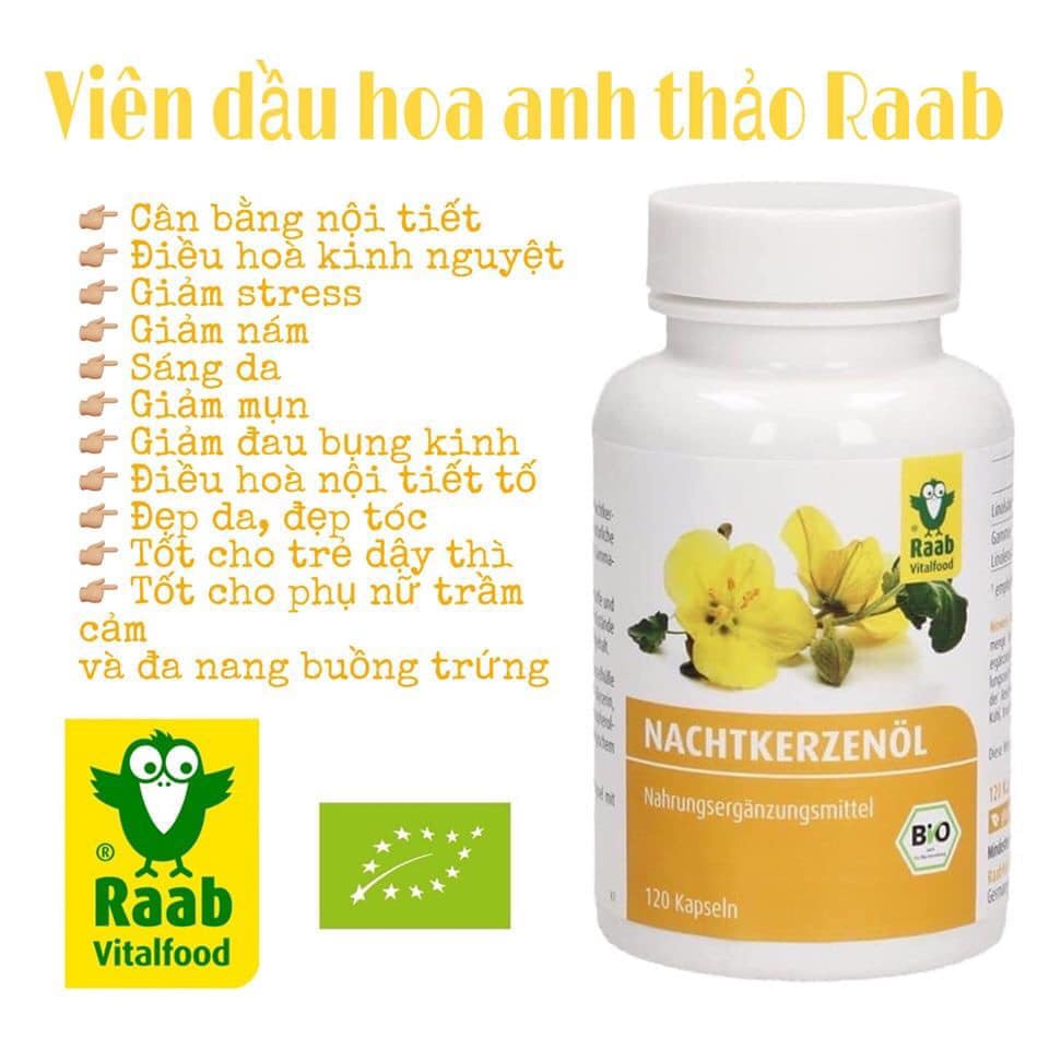 Viên anh thảo hữu cơ Raab - 120 viên