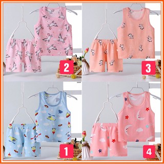 Bộ ba lỗ sợi tre mềm mịn, thoáng mát cho bé( 3-12kg )
