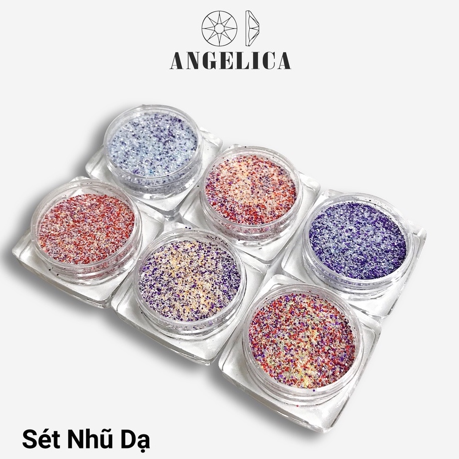 Set Nhũ Dạ Cát Rắc Móng 6 Màu Trang Trí Nail ANGELICA SND