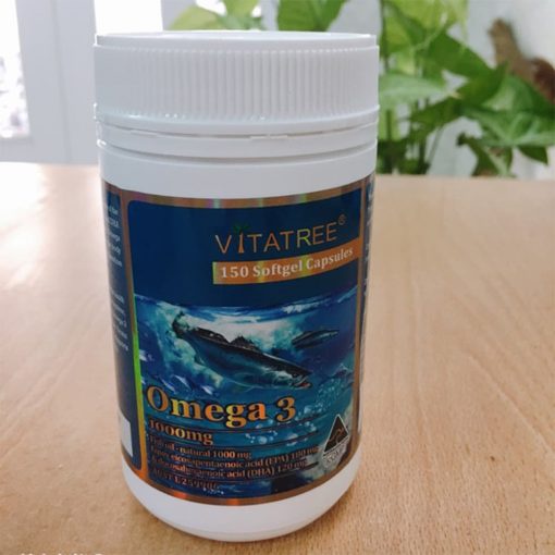 Viên uống dầu cá Vitatree Omega 3 nhập khẩu Úc - Hỗ trợ duy trì sức khoẻ cho hệ tim mạch, huyết áp ,não bộ , mắt