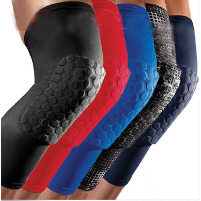 HGL♪1Pc Sports Knee Pads Football Basketball Leg Long Sleeve Kneepad Protector
