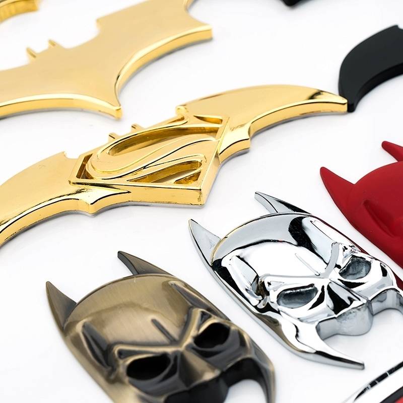 Miếng dán trang trí xe ô tô hình logo batman bằng hợp kim nhôm