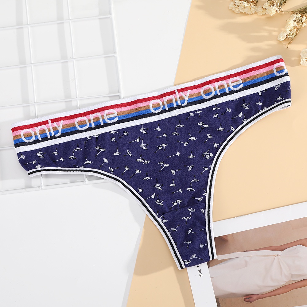 Quần lót Aijolen bằng cotton lưng thấp in chữ gợi cảm cho nữ