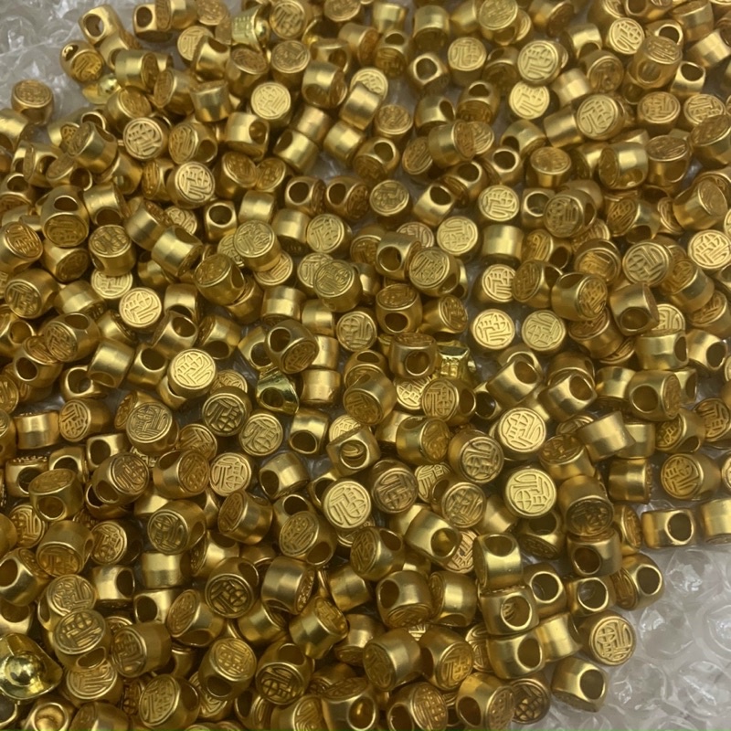 Charm chữ "Phúc" Bạc xi vàng