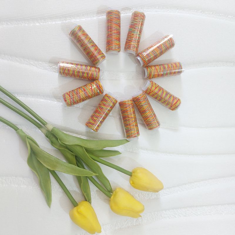 Chỉ Thêu Nhiều Màu- Dành Cho Máy May Gia Đinh-Chỉ Đẹp Lắm Ạ