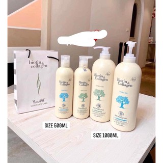 Cặp Dầu Gội Xả Biotin & Collagen Trắng Của Ý 1000ML