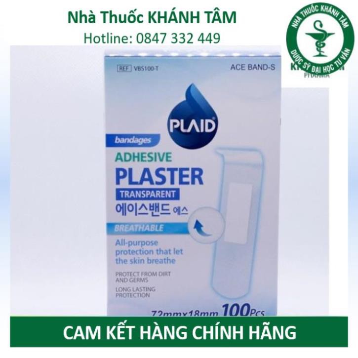 Băng cá nhân Plaid Hàn Quốc siêu dính ACE BAND/ Không thấm nước Waterproof _Khánh Tâm ! !