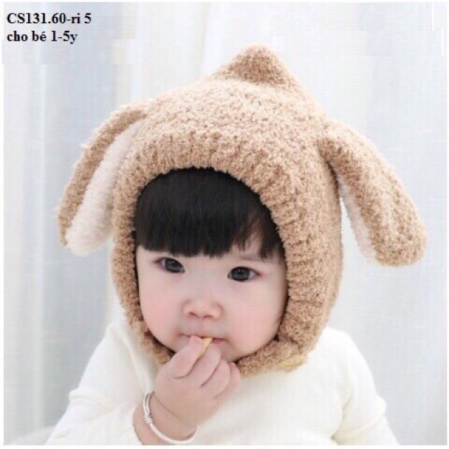 Mũ len cho bé, mũ lông cừu chất mềm đẹp cho bé từ 5 tháng - 3 tuổi