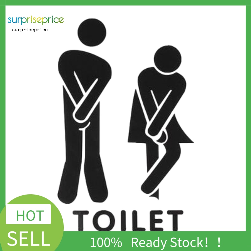Sticker Dán Toilet Nam Nữ Hình Chữ Vui Nhộn