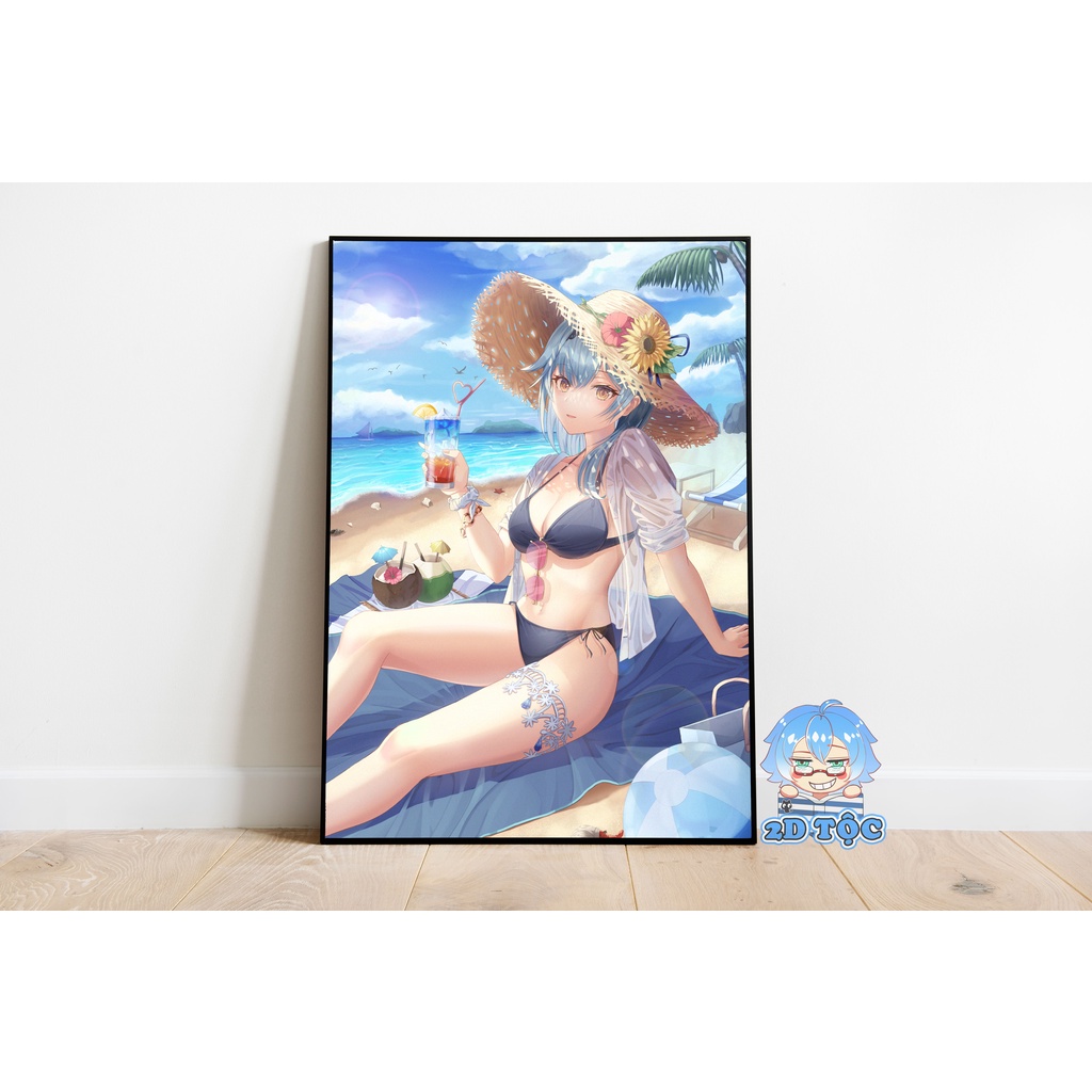 Tranh poster A3 Eula  (4) Game Genshin Impact - 2D Tộc Shop