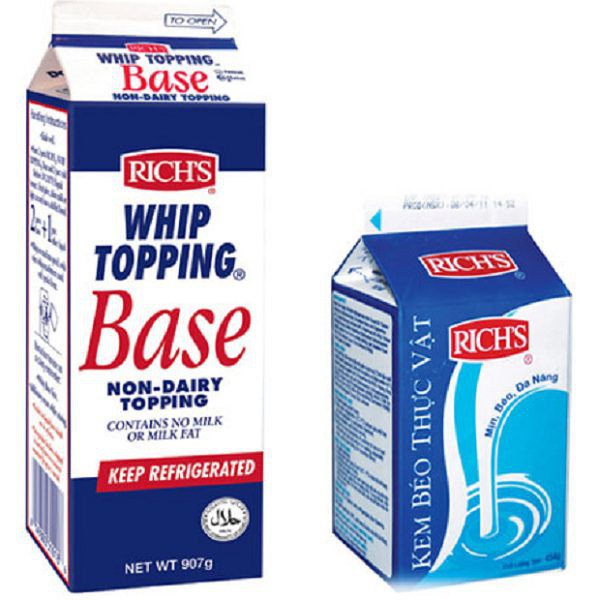 1 thùng gồm 12 hộp Kem Topping Base Rich 907g  (chỉ giao hỏa tốc)