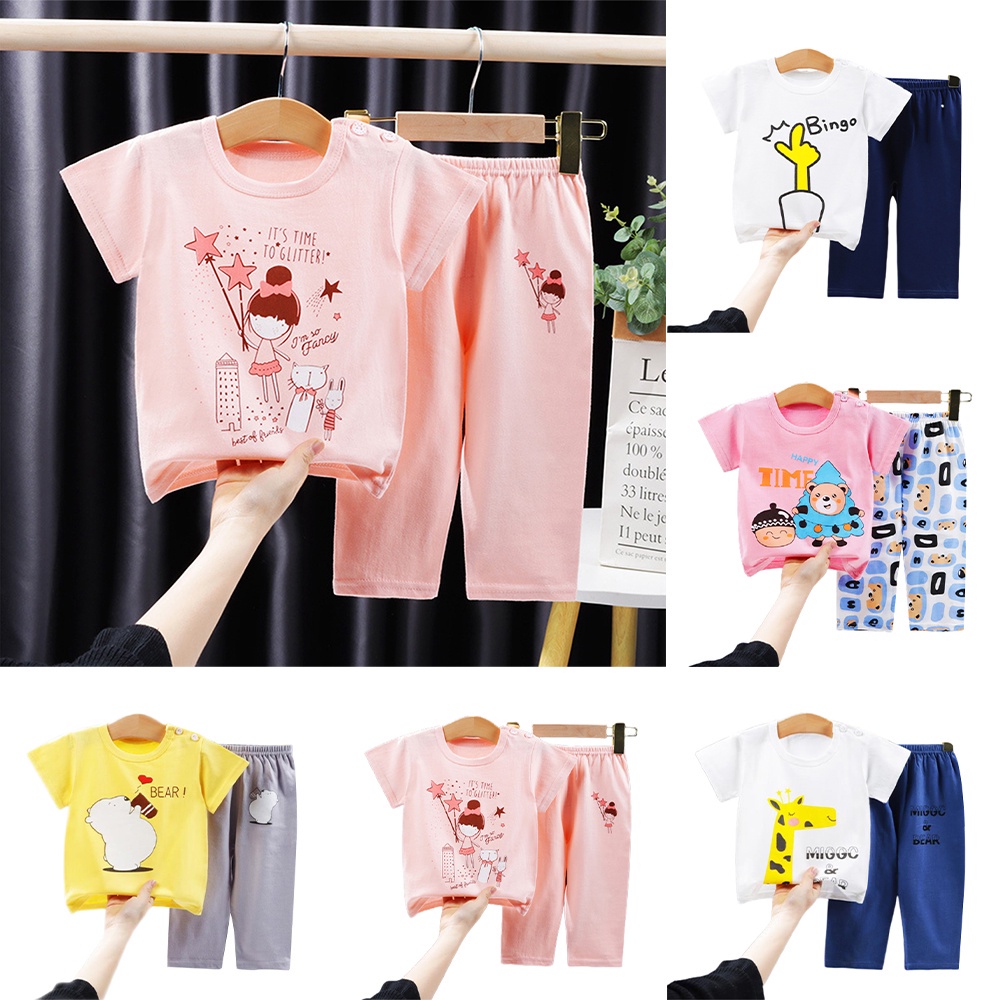 Bộ đồ ngủ họa tiết hoạt hình dễ thương cho các bé