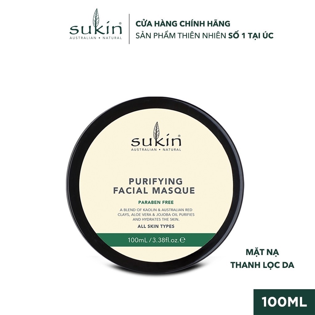 Mặt nạ thanh lọc da Sukin Purifying Facial Masque 100ml