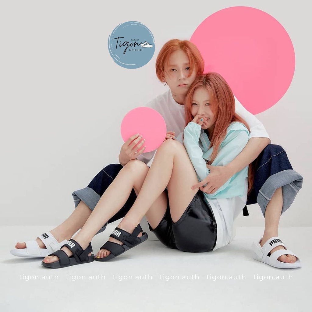 Dép Sandal PUMA Quai Ngang Siêu Êm Nhẹ Màu Đen - Giày Sandal Puma Leadcat YLM Lite  Tigon.auth