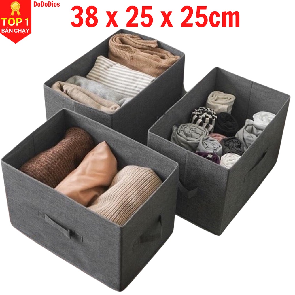 Hộp vải đựng quần áo DoDoDios - không nắp - phong cách Nhật Bản - TD2