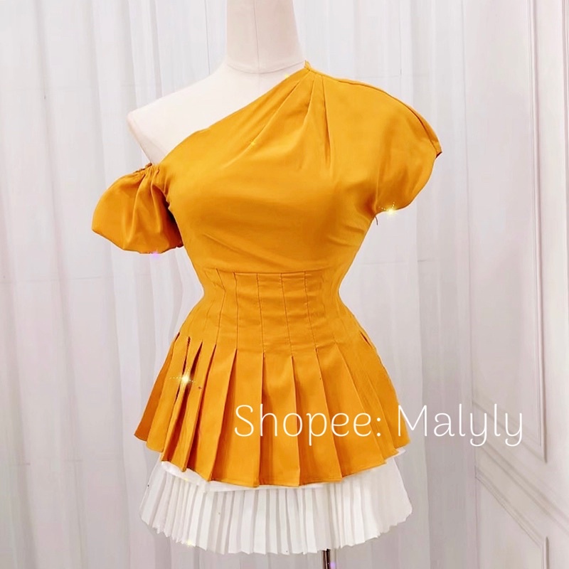 ÁO LỆCH VAI TAY NGẮN