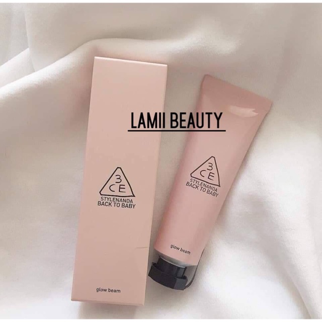 Kem Lót 3CE Back To Baby Glow Beam Pink