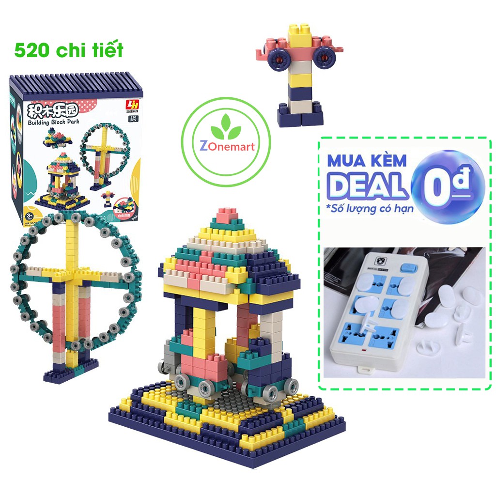 Bộ đồ chơi xếp hình 520 chi Tiết lắp ghép cho bé phát triển thông minh sáng tạo Lego lắp ráp B039