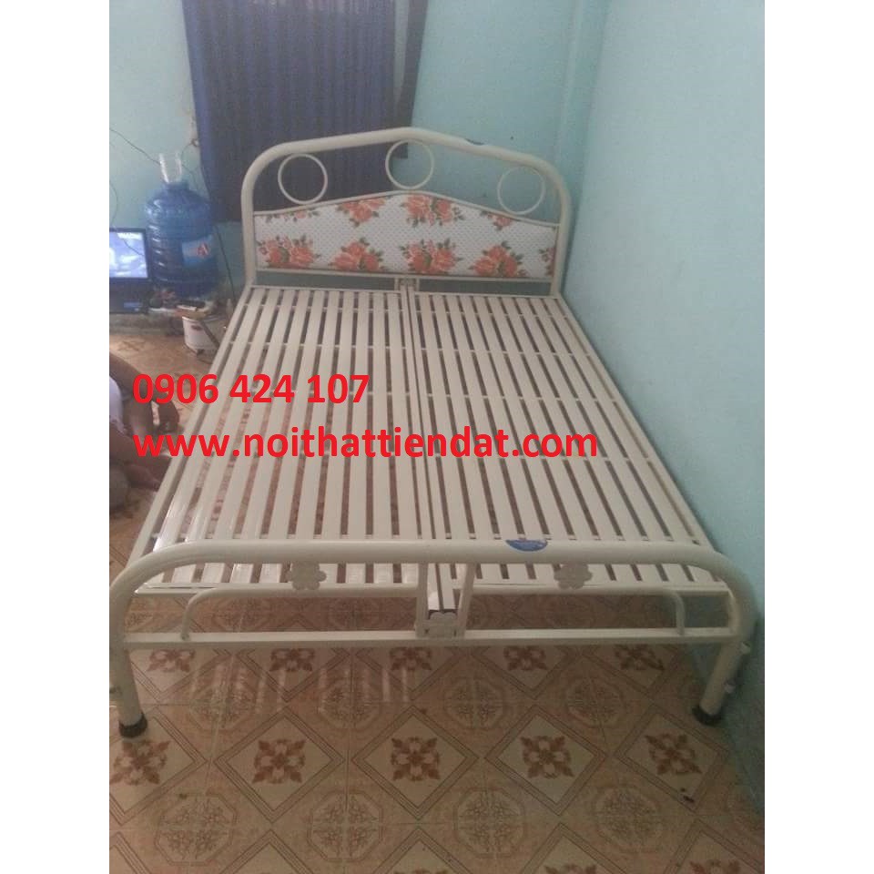 giường sắt đơn 80,1m,1m2,1m4,1m6 tháo ráp