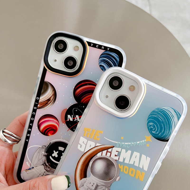 Nasa Ốp Điện Thoại Hình Phi Hành Gia Mặt Trăng Màu Gradient iphone 13 Pro Max i13 13pro 11ProMax i11 iX Xs XR Xs Max 7plus 8plus 12Pro 12 Pro Max