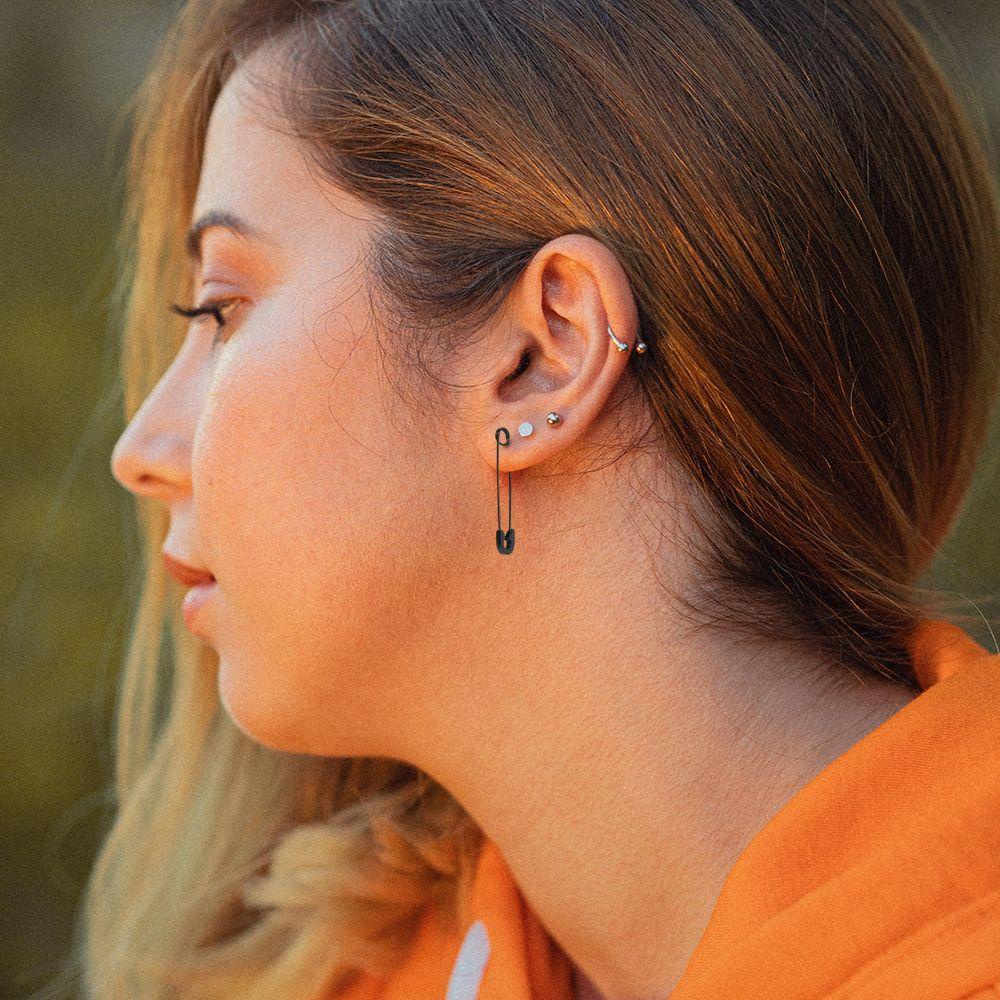 XIANTIN Khuyên Tai Hình Cây Ghim Bằng Thép Không Gỉ