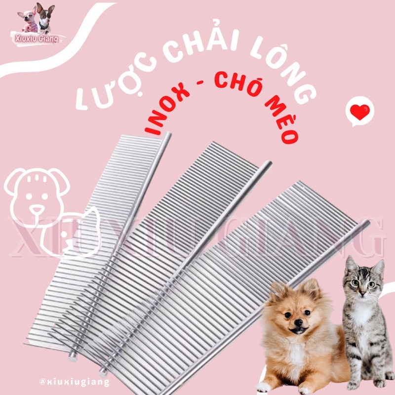 Lược Chải Lông Inox Cho Thú Cưng - Xiuxiu Giang