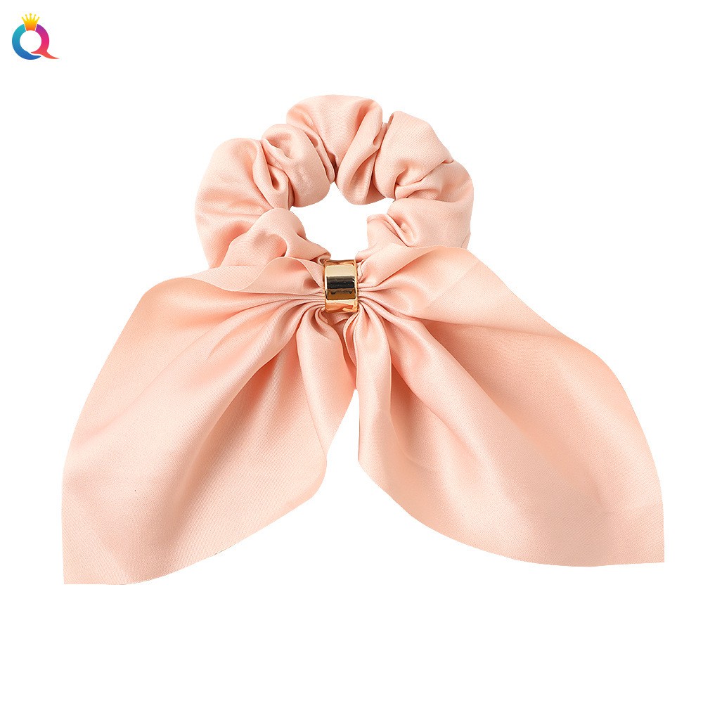 Dây Cột Tóc Vải Ruy Băng Thắt Nút Tai Thỏ Bằng Kim Loại C202-1 Mới