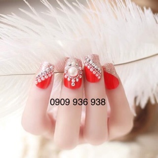 bộ 24 móng tay giả kèm keo/ keo sẵn