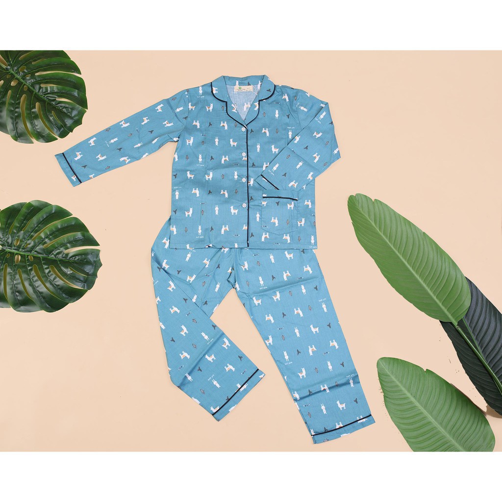 Bộ Pijama thô thu đông họa tiết dài tay bé gái size 8-12T, cho bạn từ 23-32kg. Chất thô dày dặn, không nhăn. Màu sắc đẹp