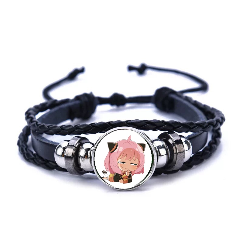 Vòng tay da lộn in hình nhân vật SPY x Family ver nằm gia đình điệp viên anime chibi tiện lợi xinh xắn thời trang