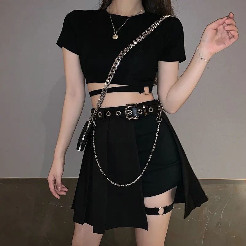 Bộ Đồ Nhảy Hip-Hop Đường Phố Màu Trơn Cho Nữ Có Sẵn Hàng