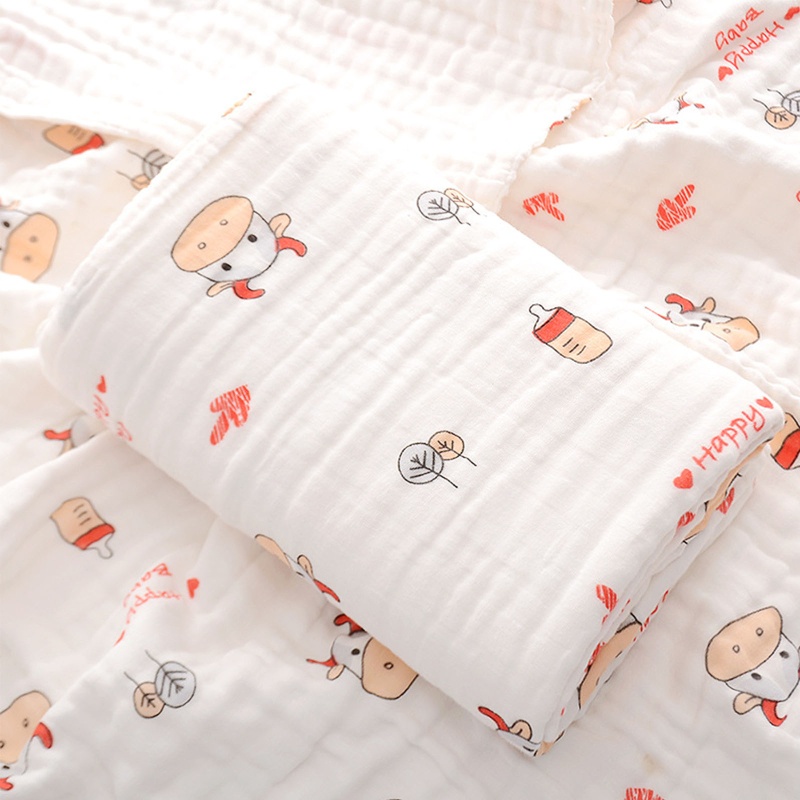 Chăn Quấn Em Bé 6 Lớp Chất Liệu Cotton