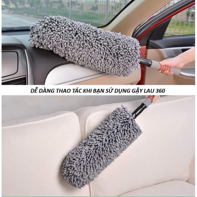 Chổi Lau Bụi Xe Ô Tô Hàng Loại I Sợi Dầu Chuyên Dụng Sợi Siêu Mịn Microfiber - Chổi Lau Bụi Cho Văn Phòng, Gia Đình