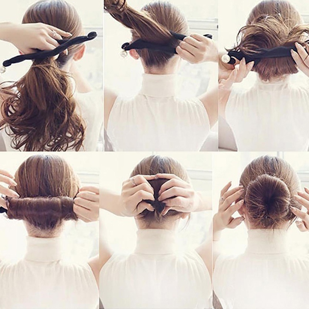 Set 4 dụng cụ tạo kiểu tóc thiết kế kích thước khác nhau nhanh chóng tiện lợi dành cho phái đẹp