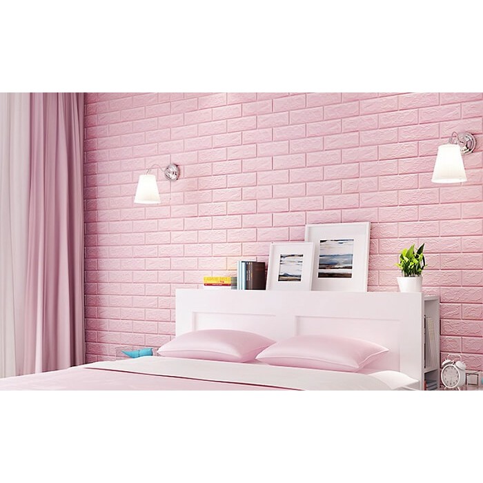 Xốp dán tường giả gạch 3D - Khổ lớn 70x77cm mẫu mới chống va đập bền hình ảnh đẹp