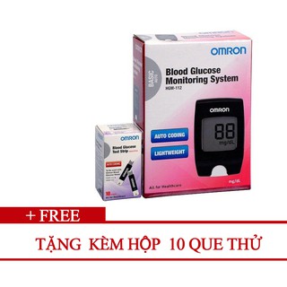 Máy đo đường huyết Omron HGM-112 + Tặng kèm hộp 10 que thử